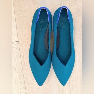 Rothy's Teal Flats with Blue Accents size 9